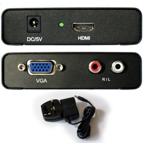 HDMI Input to VGA & Audio Output Converter Full HD PC Laptop to Monitor Adapter