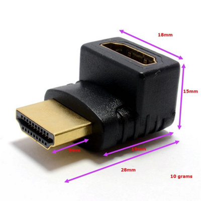Câble d'extension HDMI 1.4 coudé - Version : 1.4 - High Speed with Ethernet,Conn