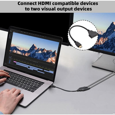 HDMI splitter adapter, 1080p stekker naar dual