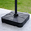 HDPE Square Plastic Outdoor Umbrella Stand Garden Patio Parasol Base Fillable 100kg 100L
