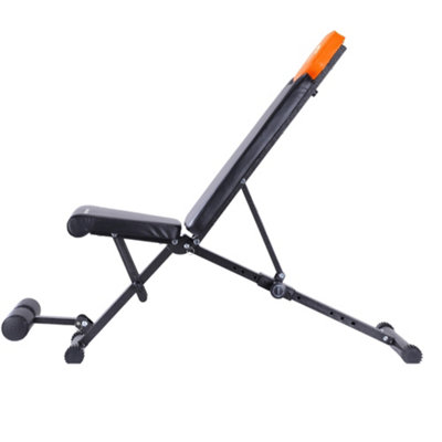 Head Foldable Fitness Bench Black Orange