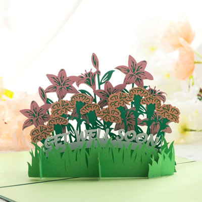 Healing Blooms Pop Up Get Well Soon Card