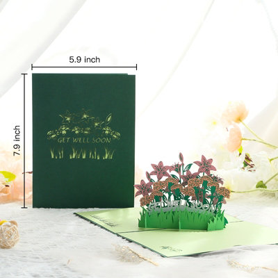 Healing Blooms Pop Up Get Well Soon Card
