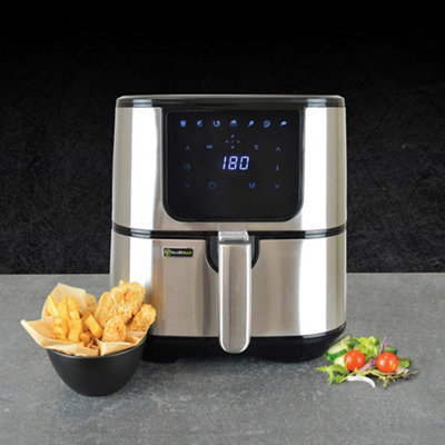 Health Kick 5.5Ltr Digi-Touch Air Fryer (Family Size) - Stainless Steel