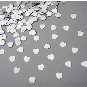 Heart Confetti Silver 14g Table Scatter Birthday Party Decorations