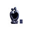 Heart Couple Contemporary Solar Water Feature - Solar Powered  - Resin - L34 x W53 x H88 cm