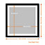 Heart Drop Splash Bathroom Grey FRAMED ART PRINT Picture Square Artwork Black Frame (H)25cm x (W)25cm