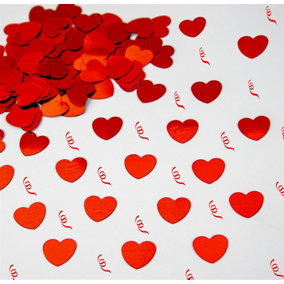 Heart Jumbo Confetti Large Heart 20g Table Scatter Birthday Party Decorations