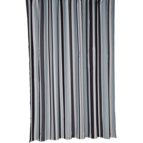 Heart of House Coda Black Stripe Shower Curtain (L) 1800m