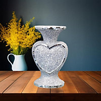 Heart Shape Crushed Diamond Vase