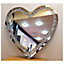 Heart Shape Gatsby Crushed Diamond Crystal Wall Mirror 70x70