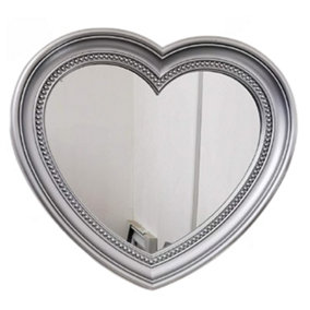 Heart Shaped Wall Hanging Bathroom Mirror Stylish Decor Mirror 30x33cm