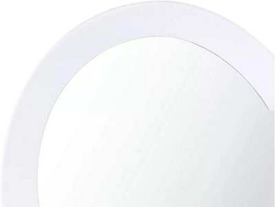 Heart Shaped Wall Mirror White Frame 46x51cm
