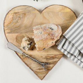 Heart Shaped Wooden Kitchen Accessories Cheese Board Gift Idea