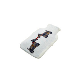 Hearth And Home Hot Water Bottle With Cover Flannel/White (One Size)