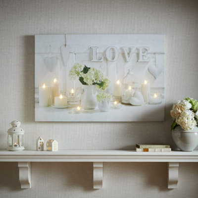 Candle canvas deals wall art