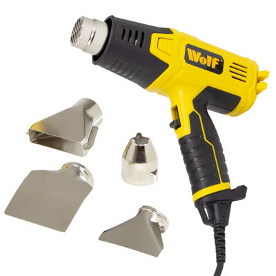 Heat Gun Wolf 2000w Adjustable Temperature with Attachments