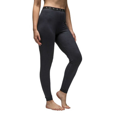 Heat Holders - Ladies Lightweight Long John Thermal Bottoms L Black