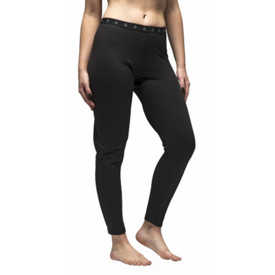 Heat Holders - Ladies Lightweight Long John Thermal Bottoms S Black