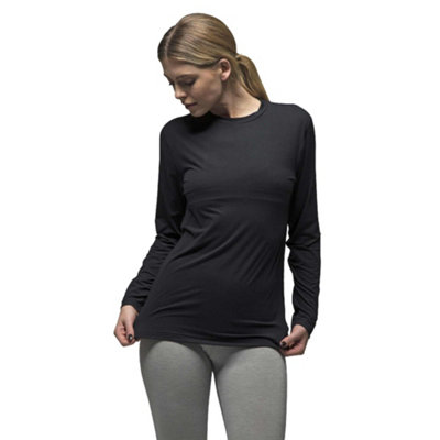 Heat Holders - Ladies Lightweight Long Sleeve Thermal Top L Black