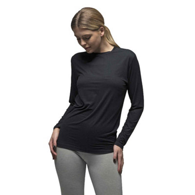 Heat Holders - Ladies Lightweight Long Sleeve Thermal Top XL Black