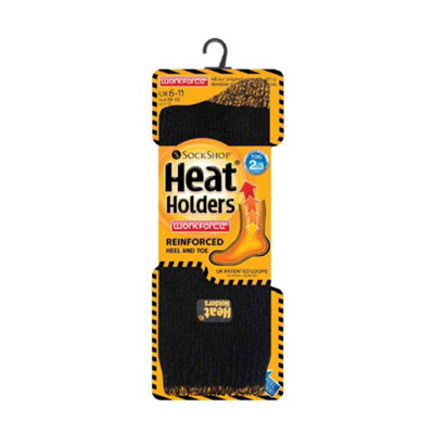 Heat Holders - Mens 2.3 tog Work Socks 12-14 Black