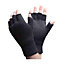 Heat Holders - Mens 3.2 TOG Fleece Insulated Fingerless Gloves Black
