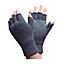 Heat Holders - Mens 3.2 TOG Fleece Insulated Fingerless Gloves Grey