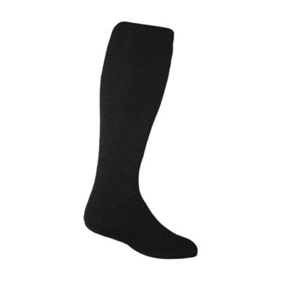 Heat Holders - Mens Extra Long Thermal Knee High Socks 12-14 Black