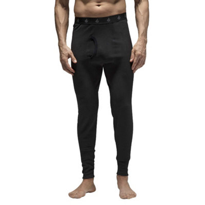 Heat Holders - Mens Lightweight Thermal Long John Bottoms M Black