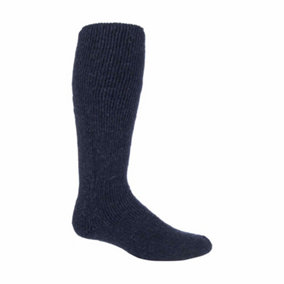 Heat Holders - Mens Long 2.7 TOG Knee High Wool Socks 6-11 Blue