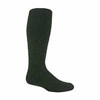 Heat Holders - Mens Long 2.7 TOG Knee High Wool Socks 6-11 Green