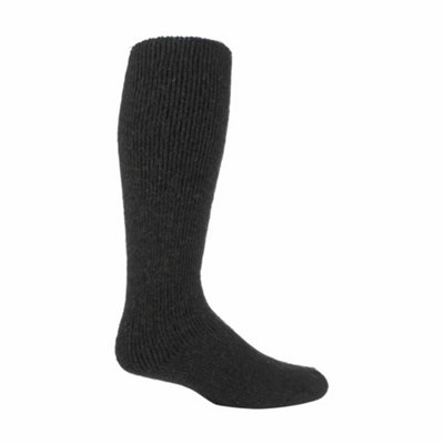 Heat Holders - Mens Long 2.7 TOG Knee High Wool Socks 6-11 Grey