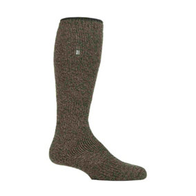 Heat Holders - Mens Long Merino Wool Thermal Socks 6-11 Green