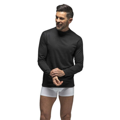 Heat Holders - Mens Long Sleeved Base Layer L Black