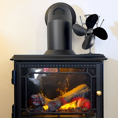 Heat Powered 4 Blade Stove Fan