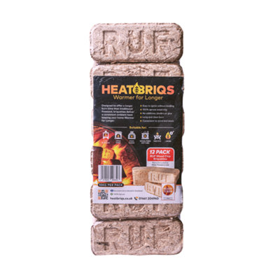 HeatBriqs High Energy RUF Wood Briquettes 20kg Ultra Dry Eco Heat