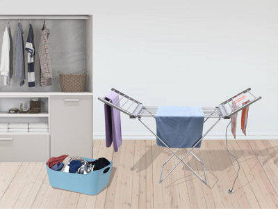 Heated Energy Efficient Winged Drying Clothes Airer
