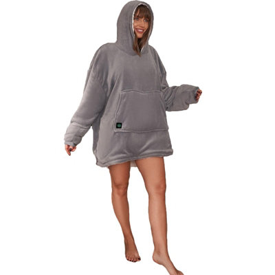  Blanket Hoodie, Oversized Hoodie Blanket, Sherpa & Fleece  Wearable Blanket Hoodies For Women & Men, Comfy & Fluffy Hooded Blankets,  Adult Lightning