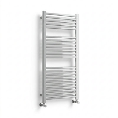 Heated Towel Rail Radiator Chrome Bathroom Towel Warmer Dual Fuel Wall ...