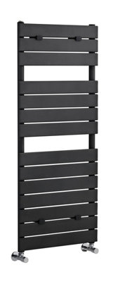 Heated Towel Rail with 14 Flat Panels - 2014 BTU - 1213mm x 500mm - Anthracite