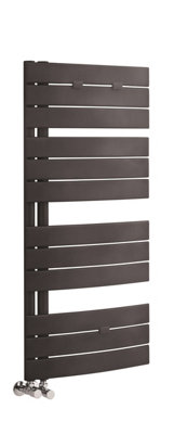 Heated Towel Rail with Curved Panels, 1706 BTU, 1080x550mm, Anthracite