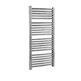 Heated Vertical Towel Rail with Curved Rails - 1126 BTU - 1100mm x 500mm - Chrome - Balterley