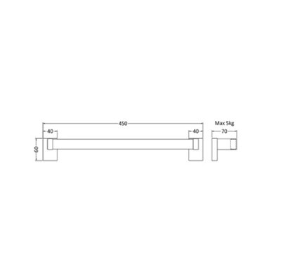 Heating Accessories Magnetic Towel Rail - Chrome - Balterley