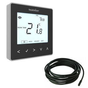 Heatmiser NeoStat-E V2 Electric Floor Heating Thermostat - Black