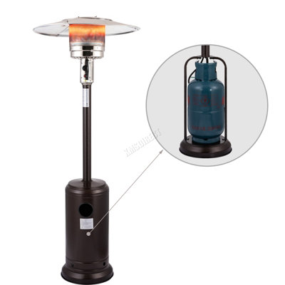 HeatSure Outdoor BBQ Gas Heater Bronze Powder Coated Hammered Metal Steel  5KW-12KW Using Propane or LPG Gas Total Height 224cm | DIY at Bu0026Q