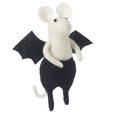 Heaven Sends Halloween Hand-Crafted Felt Bat Mouse Decoration, 12.5 x ...