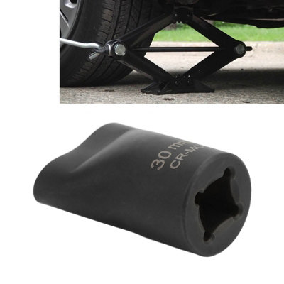 Heavy-Duty 1/2in Scissor Jack Quick Drive Metal Adapter for 30mm Jacks - Durable and High Performance