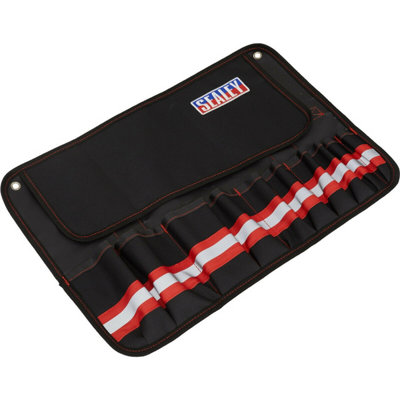 Heavy Duty 10 Pocket Tool Roll - Water Resistant Canvas for Organized Tool Storage