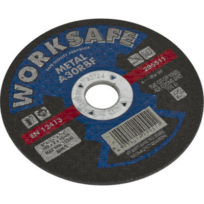 Heavy Duty 100mm Metal Cutting Disc for Angle Grinders - 16mm Bore